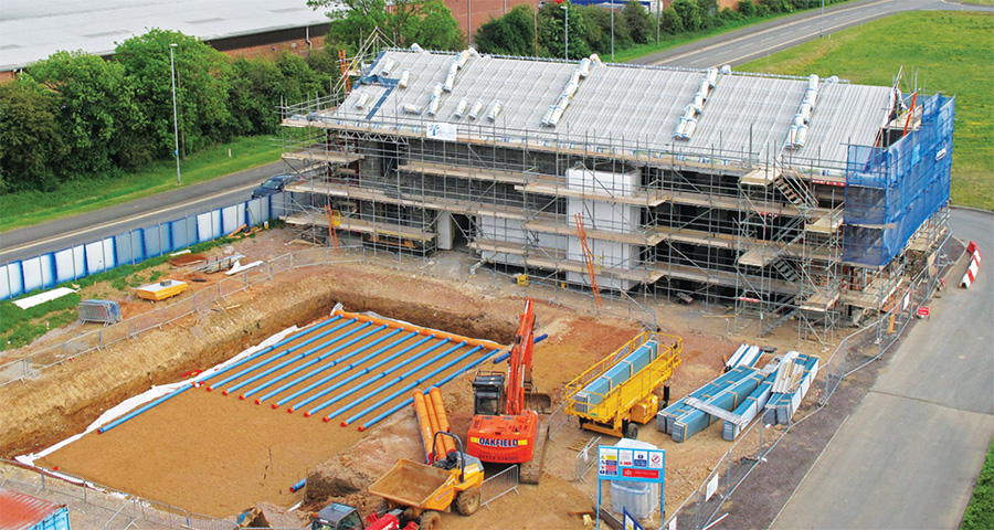 The building’s pitched roof was insulated with 340mm of Earthwool FactoryClad rolls, giving a U-value of 0.14.
