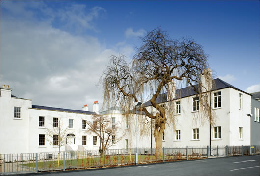Historic buildings at St Anne's were re-rendered using a lime-based render