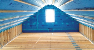 Meticulous airtightness installation at the QE Homes build in Kinvarra, Co Galway. The house has clocked an impressive airtightness test result of 0.52 air changes per hour at 50 Pascals