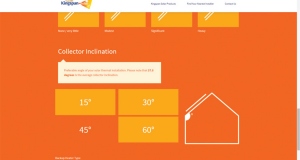 A screenshot of Kingspan Solar’s new online solar calculator