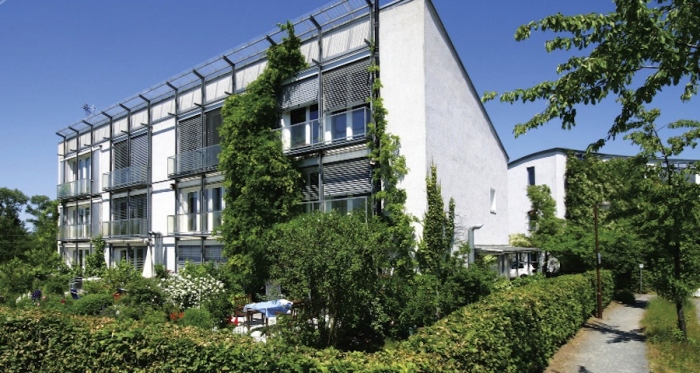 One of the first passive house buildings in Darmstadt, Germany