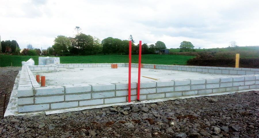 Raft foundation with Quinn Lite blocks