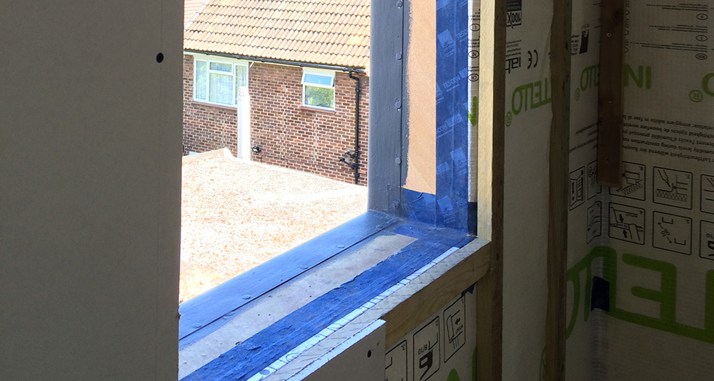 Airtightness detailing around windows