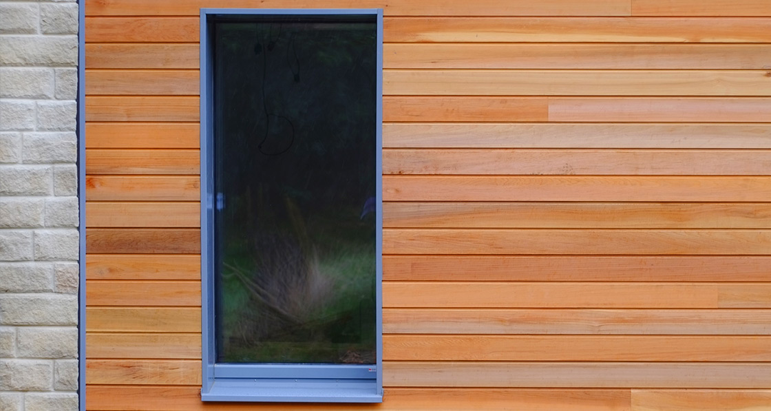 The house features the new passive house certified Progression range of triple-glazed windows, which have a virtually invisible frame when viewed from the outside, increasing passive solar gain