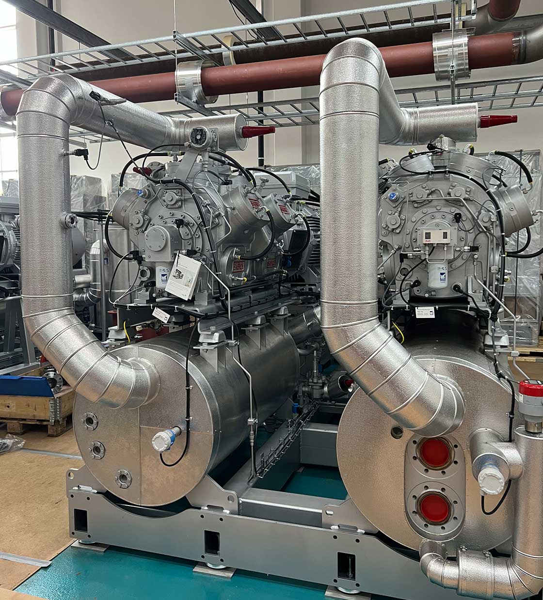 A large heat pump powering a district heating system at Frederiksberg Forsyning, Copenhagen. Photo: Linda Bergholt Bertelsen