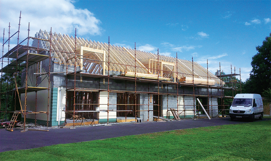 The dwelling was extended upwards by half a storey as part of the refurbishment