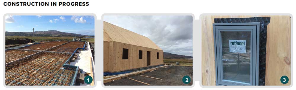 Scottish eco cottages Construction in progress