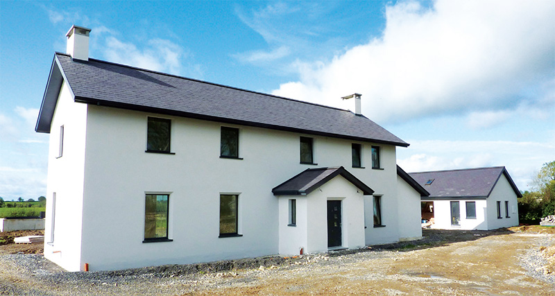 The house is finished with Baumit lime renders internally and externally