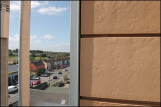 close up view reveals the texture of the Moeding clay tiles