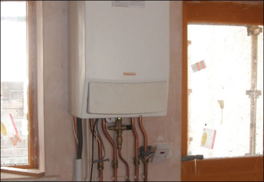 A high efficiency condensing gas boiler