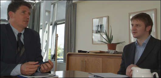 Communications minister: Eamon Ryan talking to Construct Ireland editor Jeff Colley