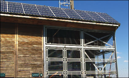 The combined heat and power plant room at the ground breaking BedZed development Photo: Tom Chance