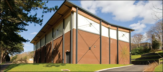 the new blockwork building is multi-functional - combining art, technology and design teaching facilities with a sports centre and dance hall