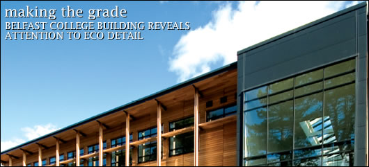 The Orchard, a new building on the campus of Stranmillis College, a teacher training college in Belfast, has become the first winner of a sustainable planning award organised by the Royal Town Planning Institute alongside a host of other awards. Jason Walsh visited the new building to find out about its green credentials.