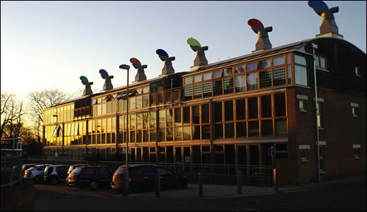 Winter gardens employed to similar effect as in Baile Glas at the ground-breaking BedZed development in London