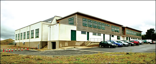 Though the Rehan factory is mostly constructed from poroton blocks, the first-floor office and canteen area is timberframed