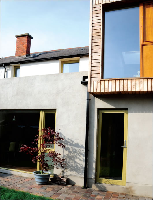 Two new extensions were added to increase space, one to the rear ground floor (above); and another two storey extension at the side of the house