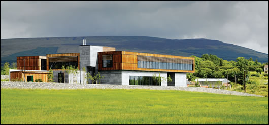 the OPW landscaped two acres around the building, planting clusters of native trees to mimic the landscape