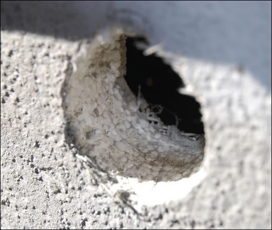 In January Aerobord removed (middle and bottom) and tested samples of the original insulation, which indicated that the thermal conductivity of the insulation is the same now as it was when first fitted.