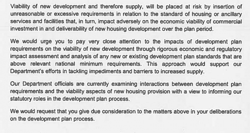 An extract from the 10 June letter from environment minister Alan Kelly and housing minister Paudie Coffey